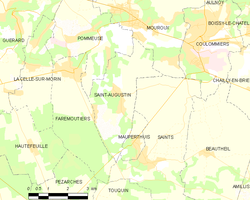 Map commune FR insee code 77400